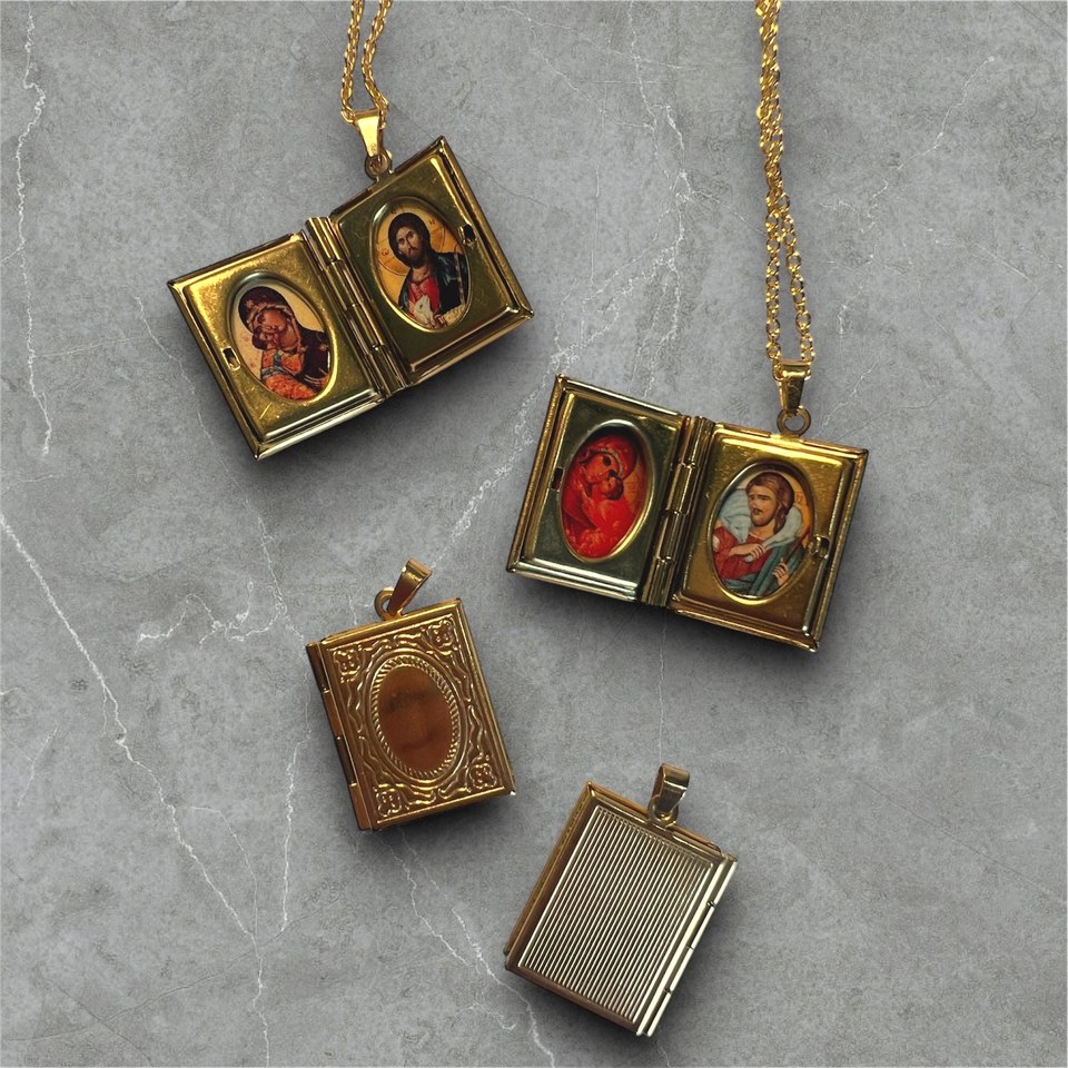 Custom Patron Saint Locket Necklace